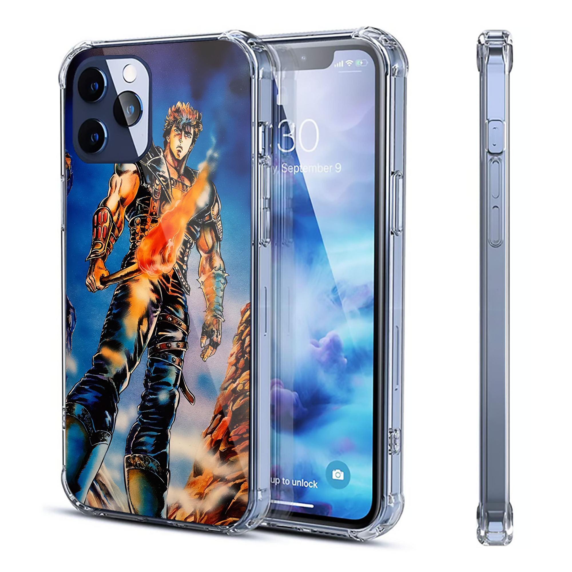 （画像用） 北斗の拳 Fist of the North Star 【iPhone 12シリーズ対応】透明スマホケース（クリアソフトケース）